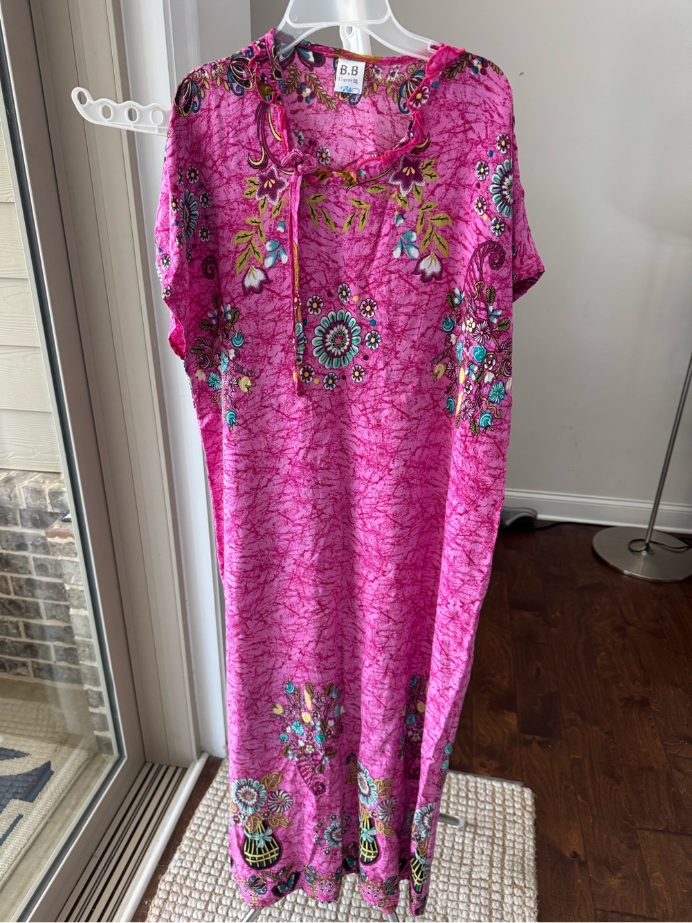 Womens Pink Floral Maxi dress size xl NWOT